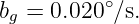 bg = 0.020 ∘∕s.
