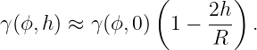                 (        )
                      2h-
γ(ϕ,h ) ≈ γ (ϕ,0) 1 − R    .
