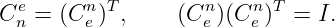   e      n T        n    n T
C n = (C e) ,     (C e)(C e)  = I.
