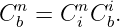 Cnb =  Cni Cib.
