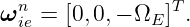 ωn  =  [0,0,− ΩE ]T.
  ie
