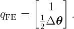       [    ]
         1
qFE =  1Δ 𝜃  .
       2
