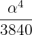   4
-α---
3840