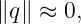 ∥q∥ ≈ 0,
                                                                                         
                                                                                         
