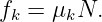 fk = μkN.

