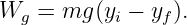 Wg =  mg (yi − yf).
