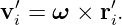 v′=  ω × r′.
 i        i
