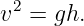 v2 = gh.
