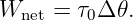 Wnet =  τ0Δ 𝜃.
