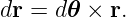dr = d𝜃 × r.
