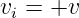 vi = +v
