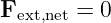 Fext,net = 0

