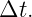 Δt.
