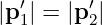 |p ′1| = |p′2|
