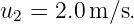 u2 = 2.0 m∕s.
