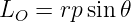 LO  = rp sin 𝜃
