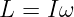 L =  Iω
