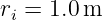 r = 1.0 m
 i
