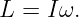 L = Iω.
