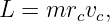 L =  mrcvc,
