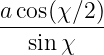 acos(χ-∕2)
   sin χ