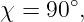       ∘
χ = 90 ,
