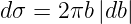 dσ =  2πb |db|
