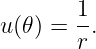        1-
u(𝜃) = r .
