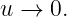 u →  0.
