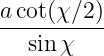 acot(χ-∕2)
   sin χ