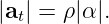 |at| = ρ |α |.
