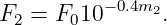 F2 =  F010− 0.4m2.
