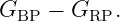 GBP −  GRP.
