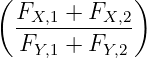 (            )
  FX,1-+-FX,2-
  FY,1 + FY,2