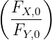 ( F    )
  --X,0-
  FY,0