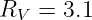 RV  = 3.1
