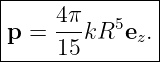 |--------------|
|p = 4π-kR5e  .|
-----15------z--
