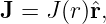 J =  J(r)ˆr,
