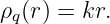ρq(r) = kr.
