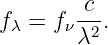         c
fλ = f ν-2.
        λ
