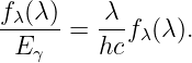 f (λ )   λ
-λ----=  --fλ (λ ).
  Eγ     hc
