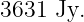 3631 Jy.
