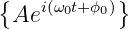 {   i(ω0t+ϕ0)}
  Ae