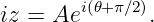 iz = Aei(𝜃+π∕2).
