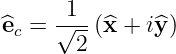 ^ec = √1--(^x + i^y)
       2
