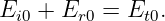 Ei0 + Er0 = Et0.
