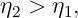 η >  η ,
 2    1
