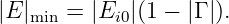 |E |min = |Ei0|(1 − |Γ |).
