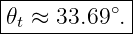 |----------∘-|
-𝜃t ≈-33.69-.|
