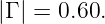 |Γ | = 0.60.
